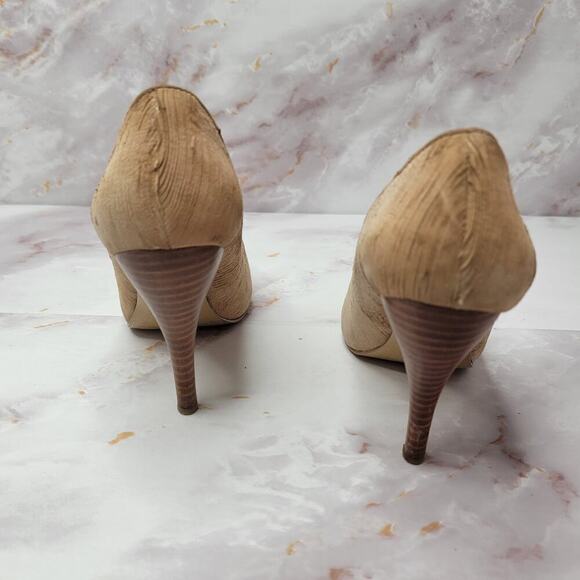 Nine West brown Leather heels with layered texture - Picture 12 of 16